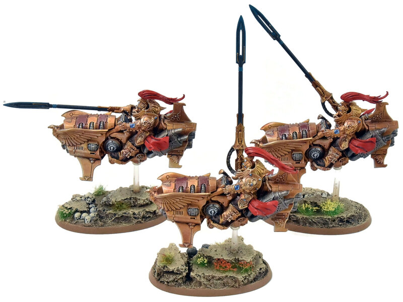 Games Workshop ADEPTUS CUSTODES 3 Dawneagle Jetbikes #2 PRO PAINTED Warhammer 40K