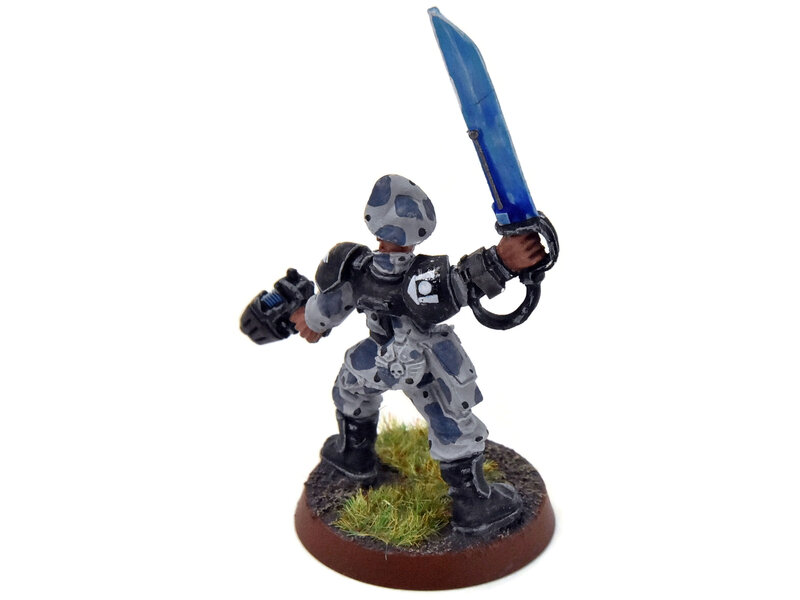Games Workshop ASTRA MILITARUM Sergeant With Sword #1 METAL WELL PAINTED 40K