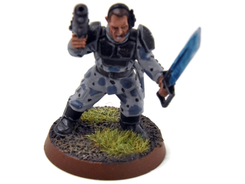 Games Workshop ASTRA MILITARUM Sergeant #8 Warhammer 40K WELL PAINTED