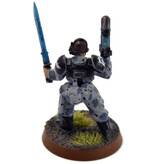 Games Workshop ASTRA MILITARUM Sergeant #8 Warhammer 40K WELL PAINTED