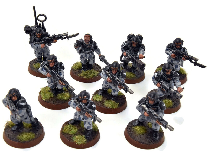 Games Workshop ASTRA MILITARIUM 10 Cadian Shock Troops #10 WELL-PAINTED Warhammer 40K