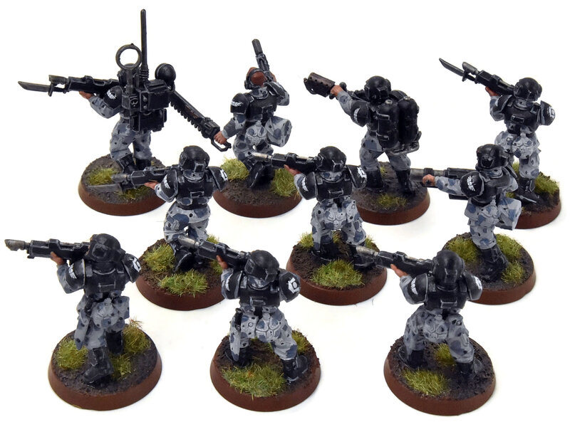 Games Workshop ASTRA MILITARIUM 10 Cadian Shock Troops #10 WELL-PAINTED Warhammer 40K