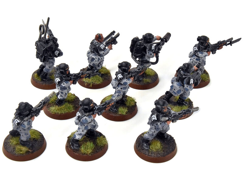 Games Workshop ASTRA MILITARIUM 10 Cadian Shock Troops #10 WELL-PAINTED Warhammer 40K