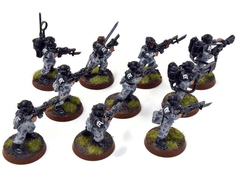 Games Workshop ASTRA MILITARIUM 10 Cadian Shock Troops #17 WELL-PAINTED Warhammer 40K