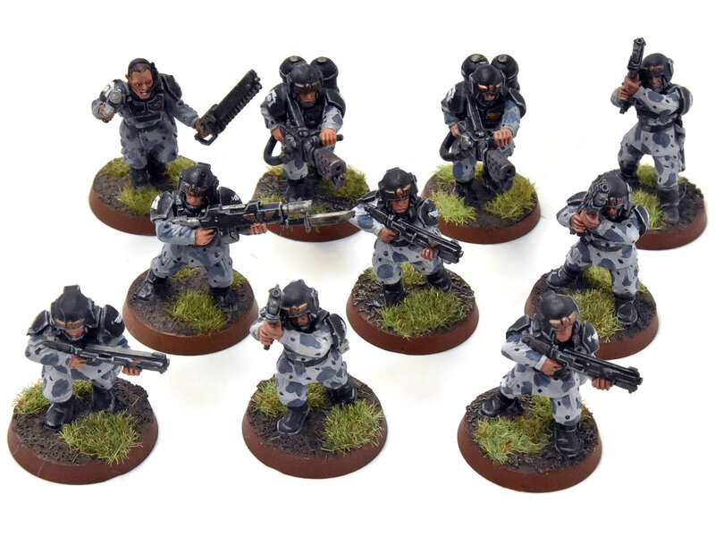 Games Workshop ASTRA MILITARIUM 10 Cadian Shock Troops #21 WELL-PAINTED Warhammer 40K