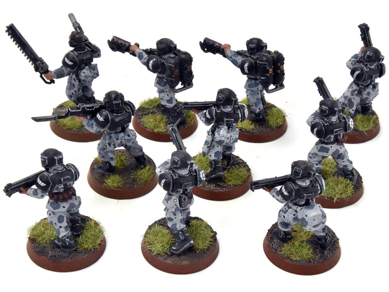 Games Workshop ASTRA MILITARIUM 10 Cadian Shock Troops #21 WELL-PAINTED Warhammer 40K