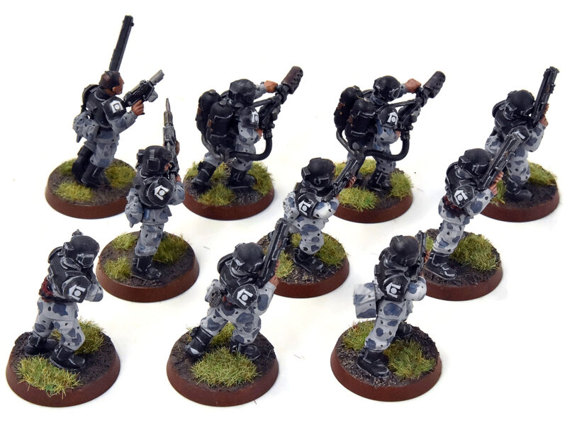 Games Workshop ASTRA MILITARIUM 10 Cadian Shock Troops #21 WELL-PAINTED Warhammer 40K