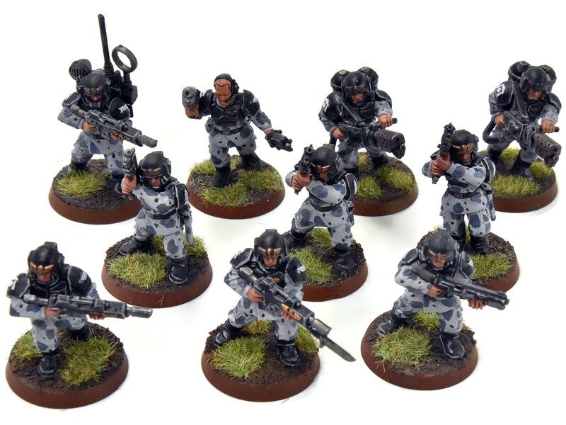 Games Workshop ASTRA MILITARIUM 10 Cadian Shock Troops #22 WELL-PAINTED Warhammer 40K