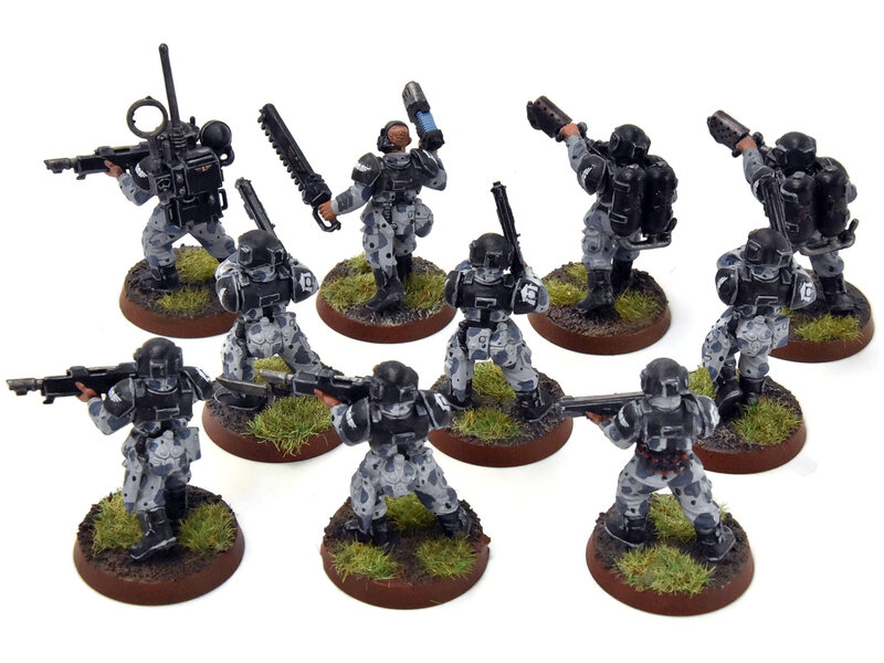 Games Workshop ASTRA MILITARIUM 10 Cadian Shock Troops #22 WELL-PAINTED Warhammer 40K