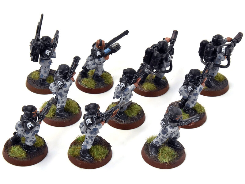 Games Workshop ASTRA MILITARIUM 10 Cadian Shock Troops #22 WELL-PAINTED Warhammer 40K