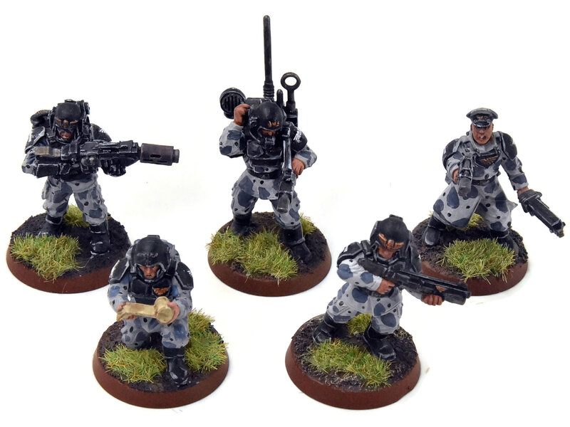 Games Workshop ASTRA MILITARIUM 5 Cadian Command Squad #2 WELL-PAINTED Warhammer 40K