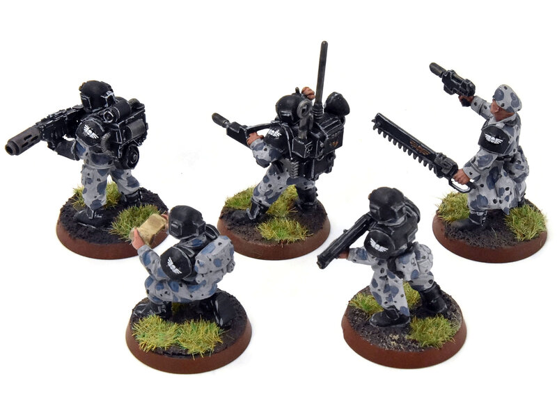 Games Workshop ASTRA MILITARIUM 5 Cadian Command Squad #2 WELL-PAINTED Warhammer 40K