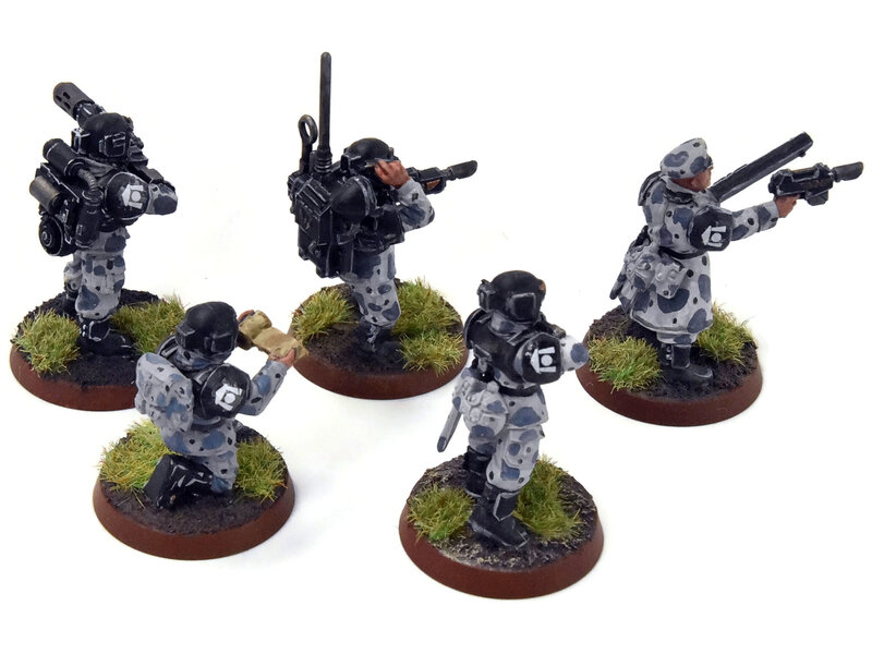 Games Workshop ASTRA MILITARIUM 5 Cadian Command Squad #2 WELL-PAINTED Warhammer 40K