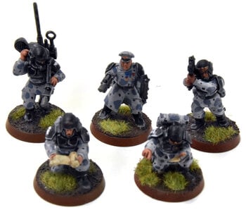 ASTRA MILITARIUM 5 Cadian Command Squad #1 WELL-PAINTED Warhammer 40K