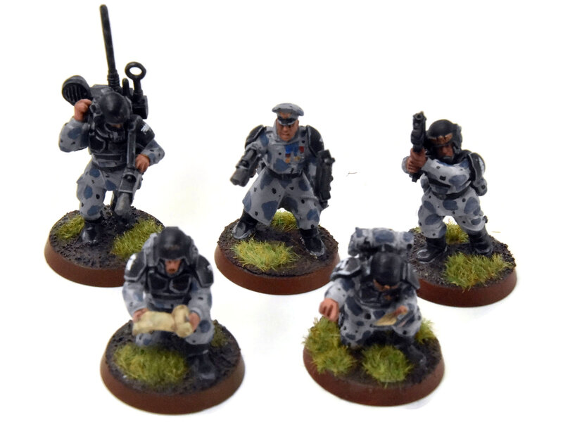Games Workshop ASTRA MILITARIUM 5 Cadian Command Squad #1 WELL-PAINTED Warhammer 40K