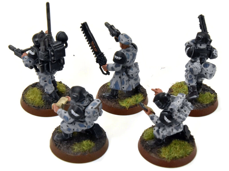 Games Workshop ASTRA MILITARIUM 5 Cadian Command Squad #1 WELL-PAINTED Warhammer 40K