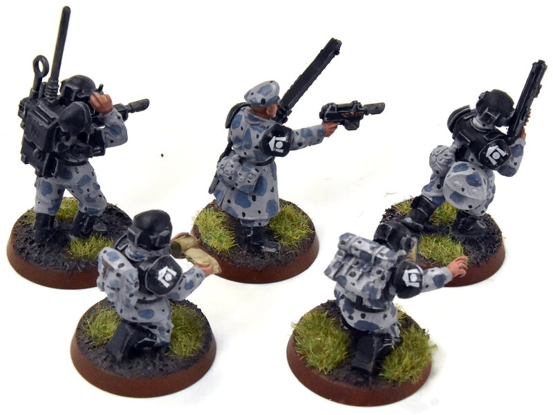 Games Workshop ASTRA MILITARIUM 5 Cadian Command Squad #1 WELL-PAINTED Warhammer 40K