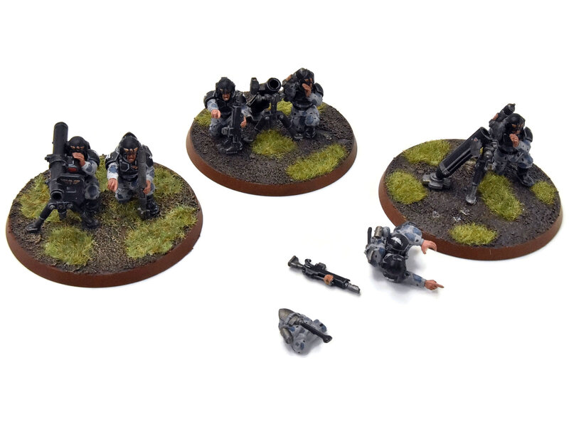 Games Workshop ASTRA MILITARIUM 3 Heavy Weapon Squads #7 WELL-PAINTED Warhammer 40K