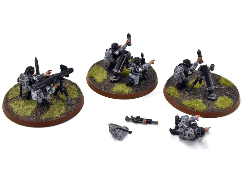 Games Workshop ASTRA MILITARIUM 3 Heavy Weapon Squads #7 WELL-PAINTED Warhammer 40K