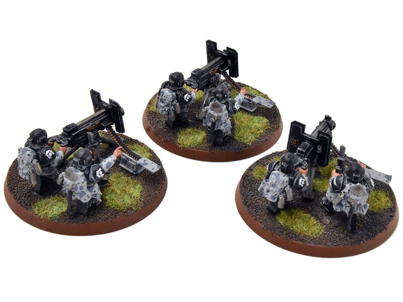 Games Workshop ASTRA MILITARIUM 3 Heavy Weapon Squads #4 WELL-PAINTED Warhammer 40K