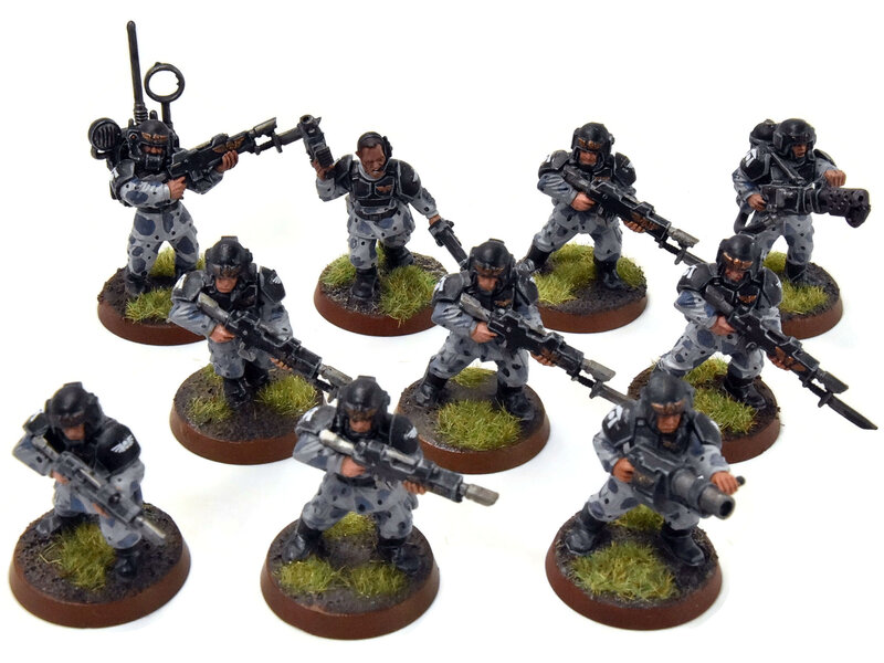 Games Workshop ASTRA MILITARIUM 10 Cadian Shock Troops #9 WELL-PAINTED Warhammer 40K