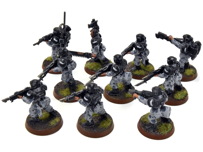 Games Workshop ASTRA MILITARIUM 10 Cadian Shock Troops #9 WELL-PAINTED Warhammer 40K