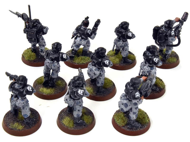 Games Workshop ASTRA MILITARIUM 10 Cadian Shock Troops #9 WELL-PAINTED Warhammer 40K