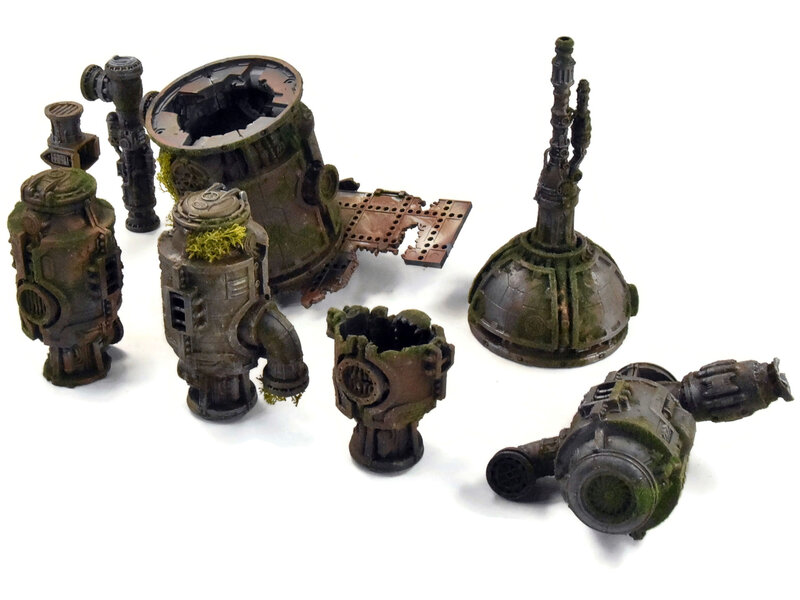 Games Workshop WARHAMMER 40K Sector Mechanicus Scenery Terrain Ruins #1 WELL PAINTED 40K