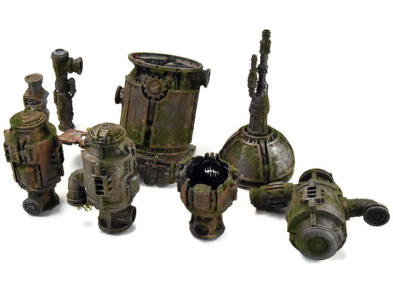 Games Workshop WARHAMMER 40K Sector Mechanicus Scenery Terrain Ruins #1 WELL PAINTED 40K