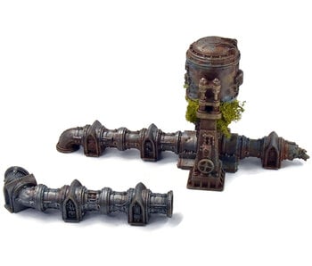 WARHAMMER 40K Sector Mechanicus Scenery Terrain Conduits Pipes #2 WELL PAINTED