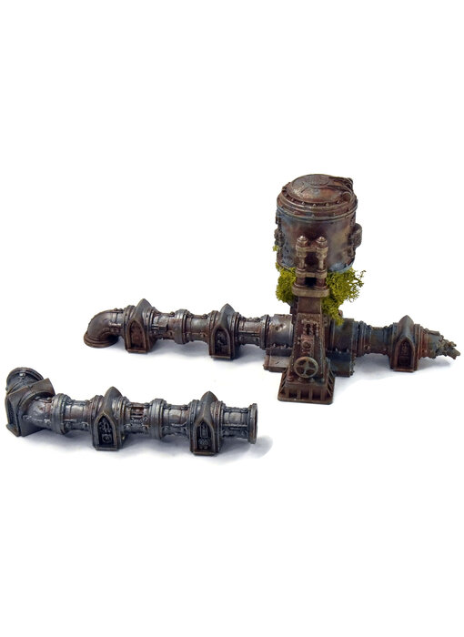 WARHAMMER 40K Sector Mechanicus Scenery Terrain Conduits Pipes #2 WELL PAINTED