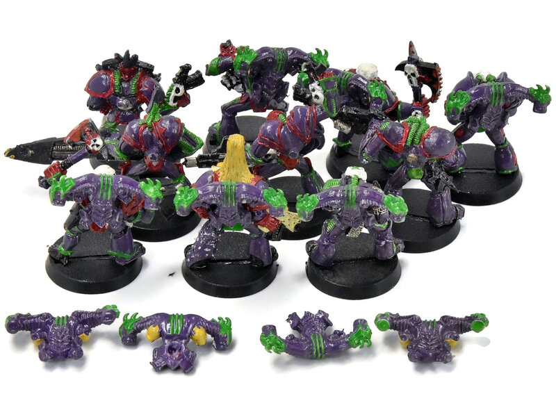 Games Workshop CHAOS SPACE MARINE 10 Slaanesh Marines Rogue Trade #1 METAL 40K