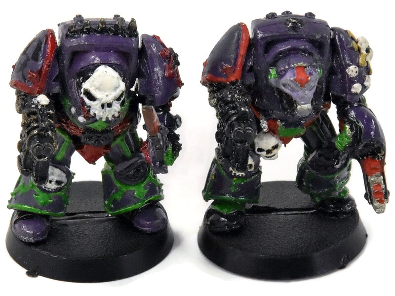 Games Workshop CHAOS SPACE MARINE 2 Slaanesh Terminator #4 METAL Warhammer 40K