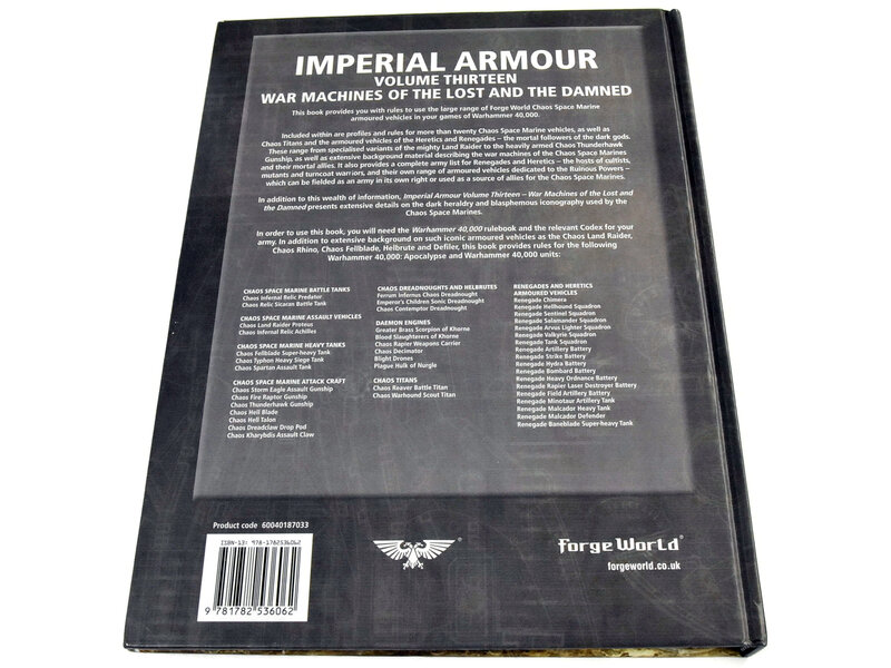 Games Workshop WARHAMMER 40K War Machines Of The Lost And The Damned #1 Warhammer 40K