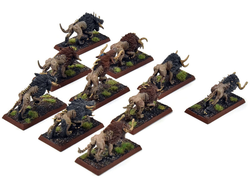 Games Workshop BEASTMEN 10 Chaos Warhounds #1 PRO PAINTED Fantasy