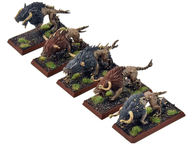 Games Workshop BEASTMEN 10 Chaos Warhounds #1 PRO PAINTED Fantasy