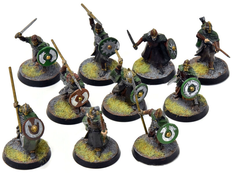 Games Workshop MIDDLE EARTH 10 Warriors of Rohan #1 Lotr WELL PAINTED