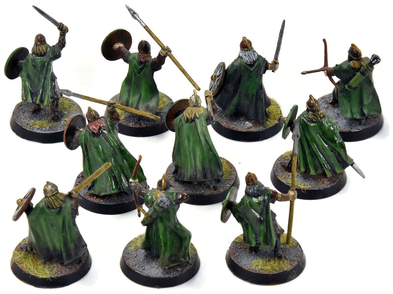 Games Workshop MIDDLE EARTH 10 Warriors of Rohan #1 Lotr WELL PAINTED