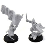 Games Workshop MIDDLE-EARTH Minas Tirith Gondor Command Captain & Banner #1 Finecast LOTR