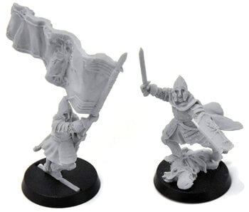 MIDDLE-EARTH Minas Tirith Gondor Command Captain & Banner #1 Finecast LOTR