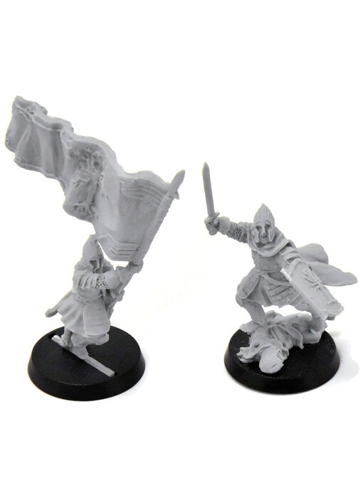 MIDDLE-EARTH Minas Tirith Gondor Command Captain & Banner #1 Finecast LOTR
