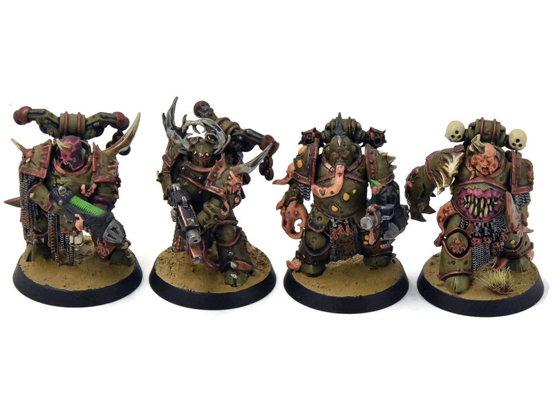 Games Workshop DEATH GUARD 7 Plague Marines #3 WELL PAINTED Warhammer 40K