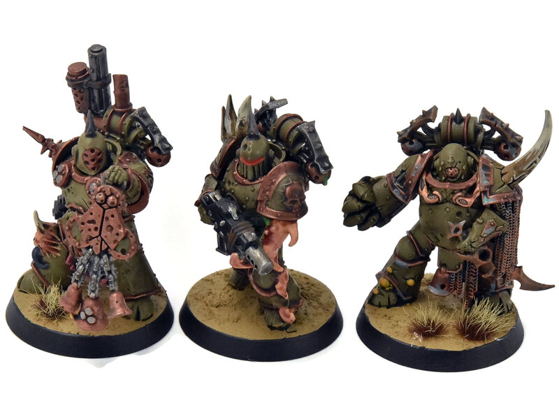 Games Workshop DEATH GUARD 7 Plague Marines #3 WELL PAINTED Warhammer 40K