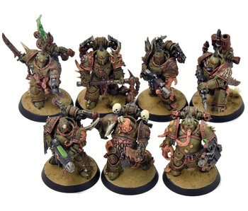 DEATH GUARD 7 Plague Marines #4 WELL PAINTED Warhammer 40K