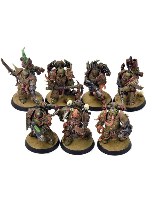 DEATH GUARD 7 Plague Marines #4 WELL PAINTED Warhammer 40K