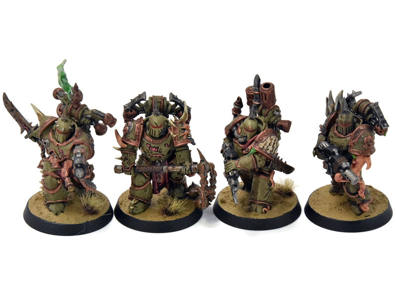 Games Workshop DEATH GUARD 7 Plague Marines #4 WELL PAINTED Warhammer 40K