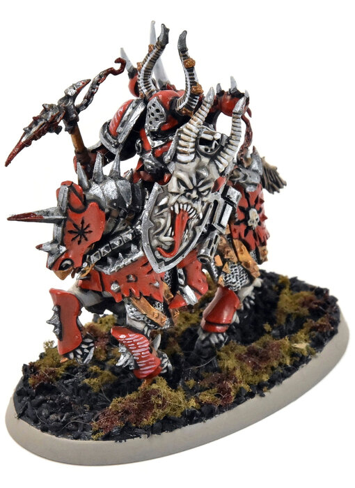 CHAOS SPACE MARINES Chaos Lord on bike converted #1 WELL PAINTED Warhammer 40K