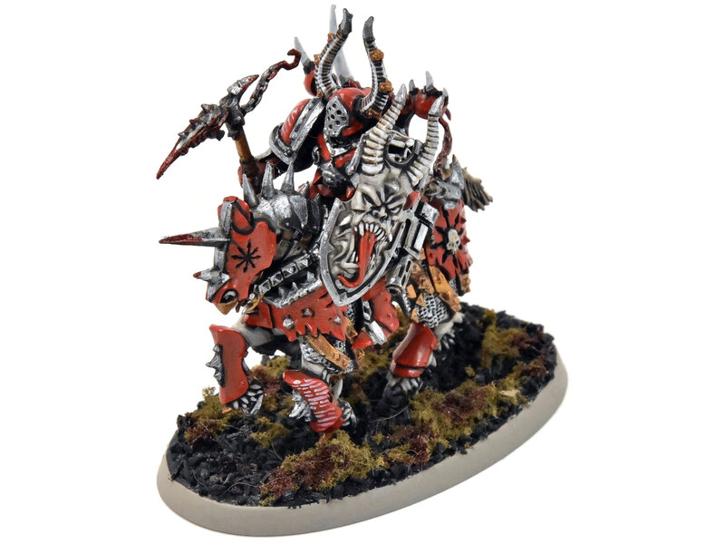 Games Workshop CHAOS SPACE MARINES Chaos Lord on bike converted #1 WELL PAINTED Warhammer 40K