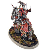 Games Workshop CHAOS SPACE MARINES Chaos Lord on bike converted #1 WELL PAINTED Warhammer 40K