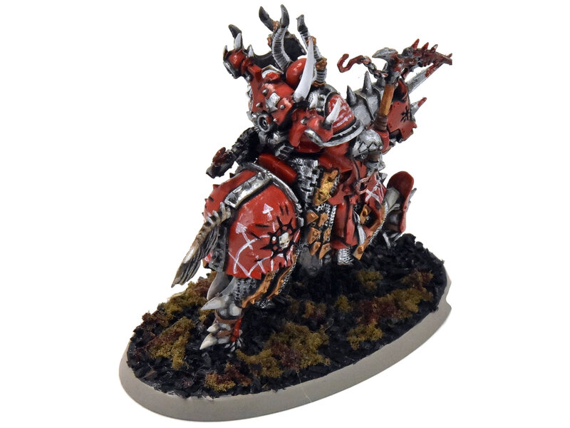 Games Workshop CHAOS SPACE MARINES Chaos Lord on bike converted #1 WELL PAINTED Warhammer 40K